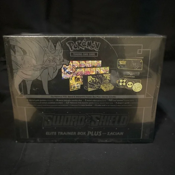 Pokemon TCG: Sword & Shield Elite Trainer Box Plus - Zamazenta Edition, Includes 12 Booster Packs, Gold Card, Metal Dice - View #5
